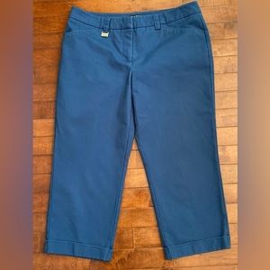 Zac & Rachel Blue Pockets Coastal Capri Pants Size 10
